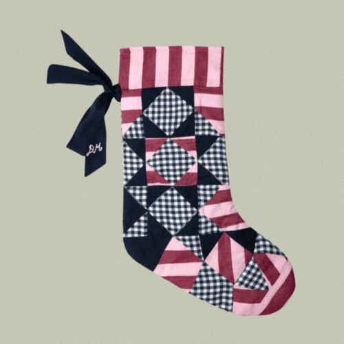 DAMSON MADDER, Patchwork-Pattern Cotton Christmas Stocking