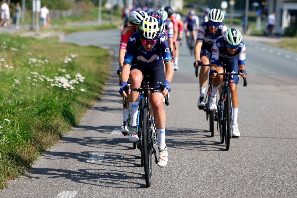 ARNHEM NETHERLANDS SEPTEMBER 10 Annemiek Van Vleuten of The Netherlands and Movistar Teamcompetes during the 25th Simac Ladies Tour 2023 Stage 5 a 1503km stage from Arnhem to Arnhem UCIWWT on September 10 2023 in Arnhem Netherlands Photo by Bas CzerwinskiGetty Images