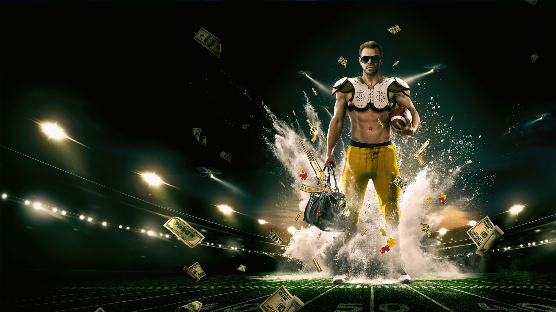 Cocaine Quarterback: Signal-caller For the Cartel title screen.