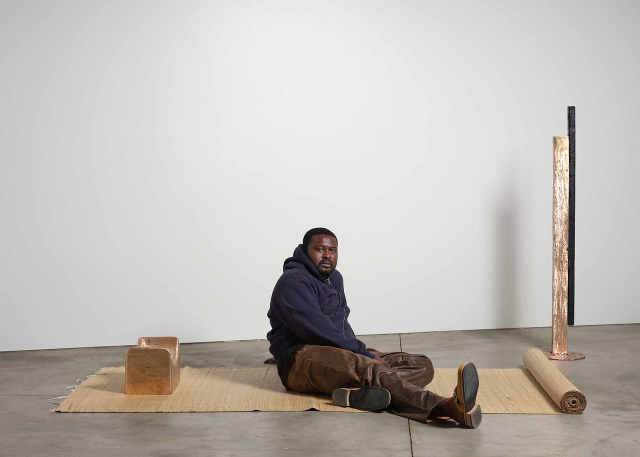 Nifemi Marcus-Bello with his exhibition &lsquo;Oríkì (Act III) Whispers of A Trail&rsquo;, 2025