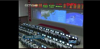 China's mission control during Tiangong-1 launch.