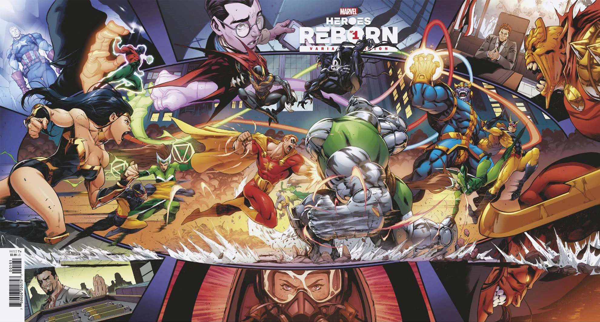 Portada variante de Heroes Reborn # 1