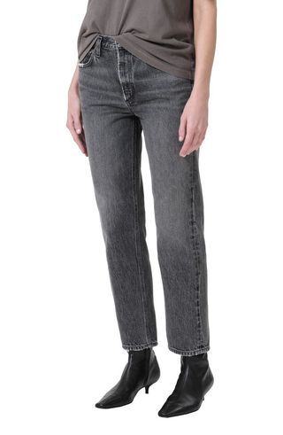 Valen High Waist Ankle Straight Leg Jeans