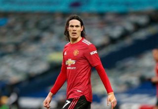 Edinson Cavani of Manchester United during the Premier League match at The Hawthorns, West Bromwich. Picture date: 14th February 2021.