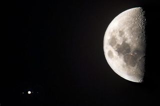 Jupiter and the Moon Seen Over Perth, Australia