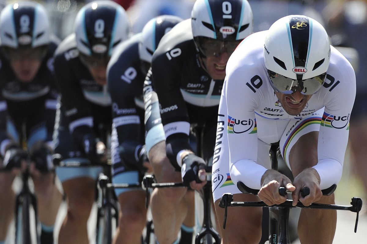 Fabian Cancellara heads up the Leopard Trek TTT squad in the 2011 Tour de France