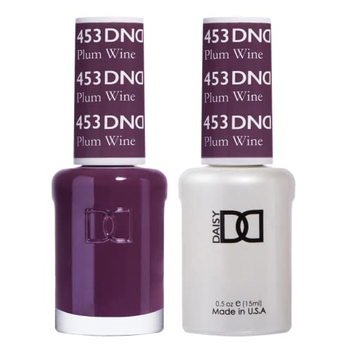Dnd Gel Polish Set, Purple Collection, Uv/led Gel Polish and Air Dry Nail Lacquer, Matching Chip-Free Polish Duo, 453 Plum Wine, 0.5 Fl Oz