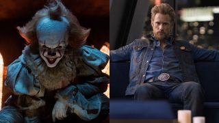Pennywise The Dancing Clown from IT Bill Skarsgard and Randall Flagg from The Stand Alexander Skarsgard