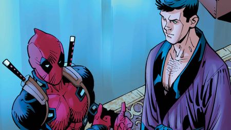 Deadpool coming face-to-face with Bruce Wayne