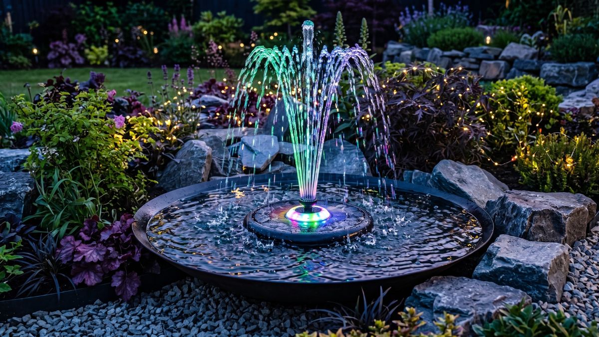 DIY a Stunning Water Feature to Light Summer Evenings in the Garden – it’s so Quick and Easy With a Floating Solar Fountain