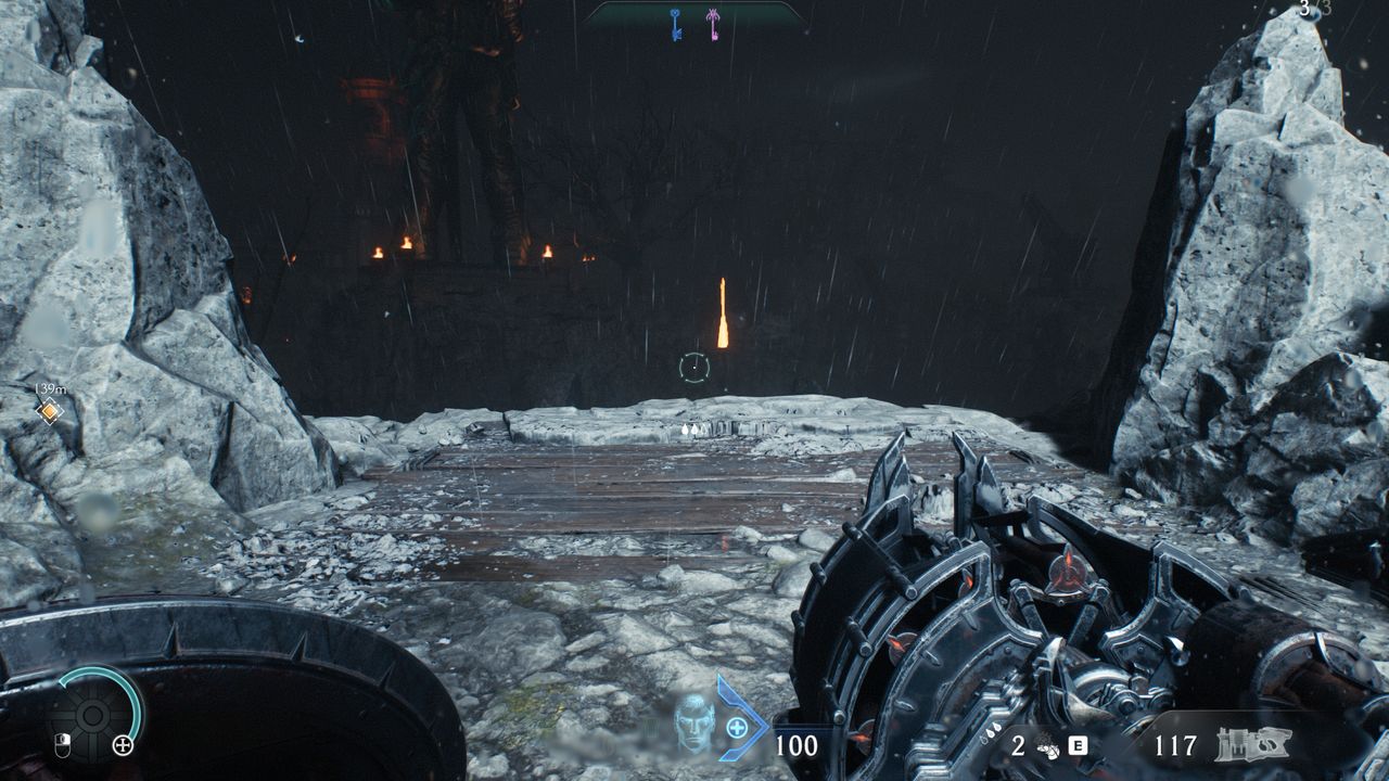 Doom: The Dark Ages Village of Khalim secrets - A codex entry on a rocky ledge overlooking the rest of the map.