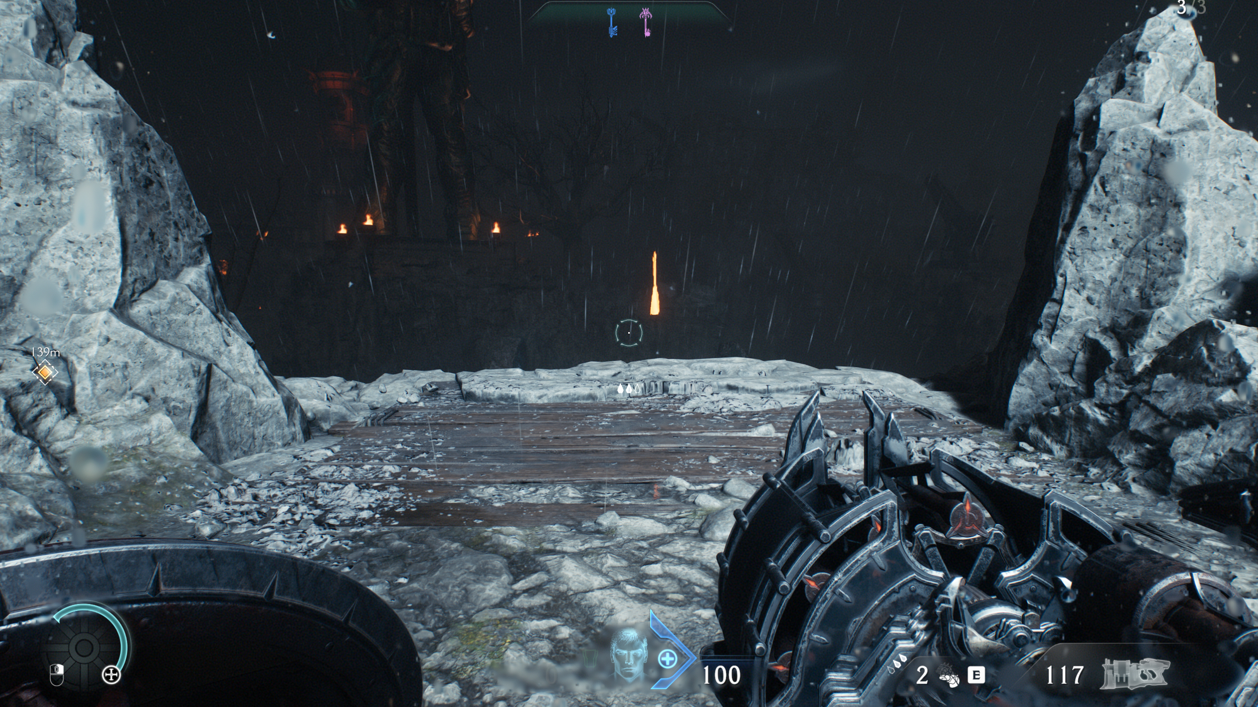 Doom: The Dark Ages Village of Khalim secrets - A codex entry on a rocky ledge overlooking the rest of the map.