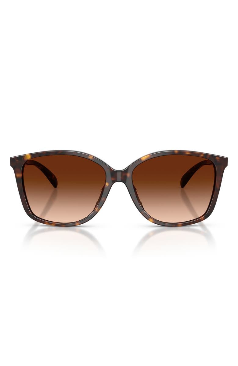 57mm Gradient Square Sunglasses