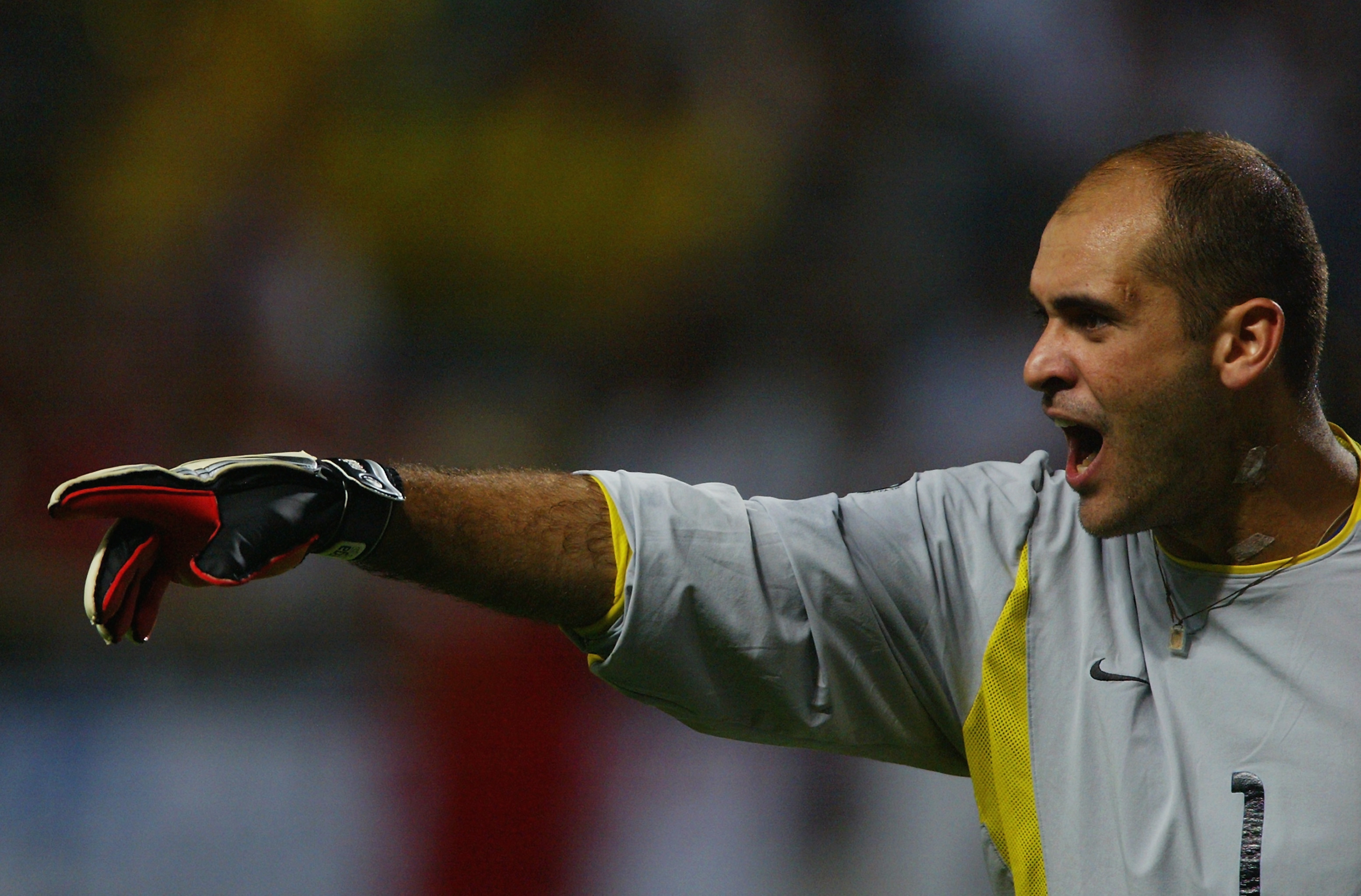 Marcos in action for Brazil at the 2002 World Cup.