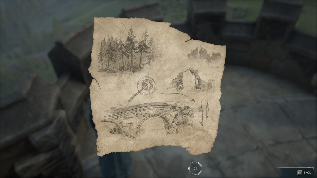 Hogwarts Legacy Ghost of Our Love treasure map