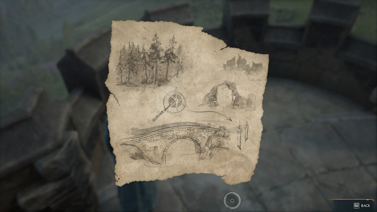 Hogwarts Legacy Ghost of Our Love treasure map