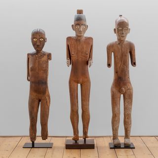Tau Tau figures. Toraja people, Sulawesi. Mid 19th to mid 20th century in Julian Opie's art collection