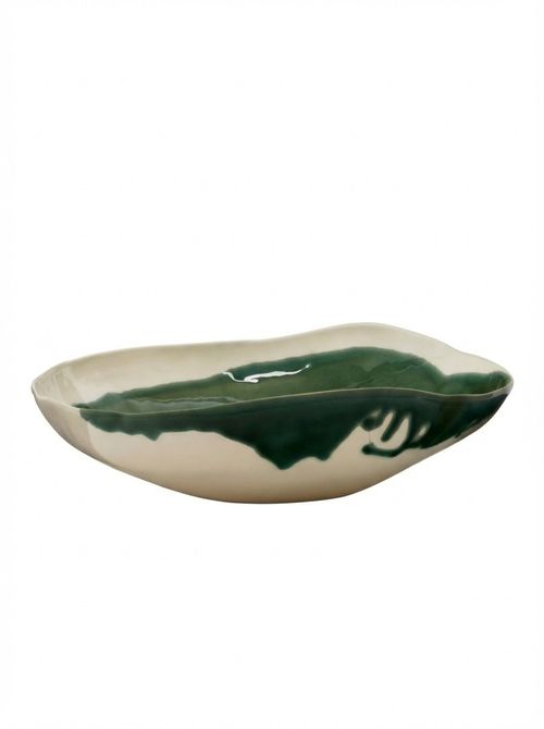 Hand-Glazed Porcelain Salad Bowl