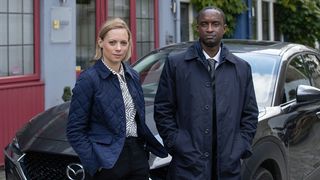 Lucy Phelps and Peter Bankole in The Chelsea Detective season 2
