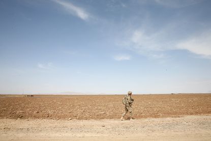 A U.S. soldier in Afghanistan. 