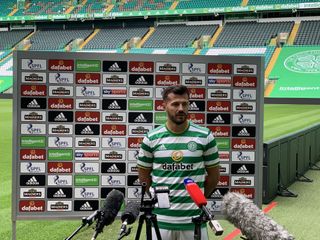 Celtic new signing Albian Ajeti meets the media (Ronnie Esplin/PA)