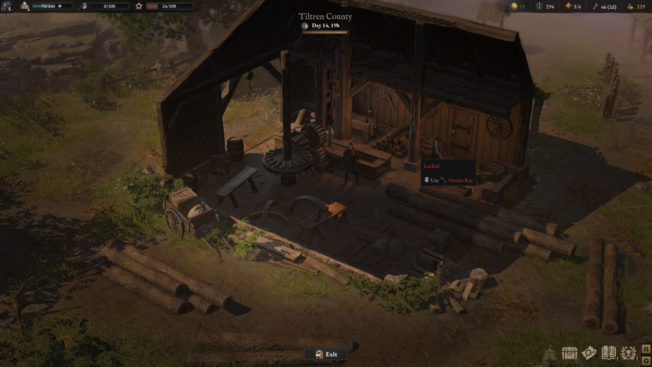 Wartales the locked door