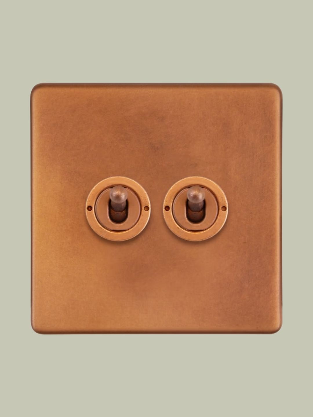 Soho Lighting Co., The Chiswick Collection Antique Copper 2 Gang 2 Way Toggle Switch