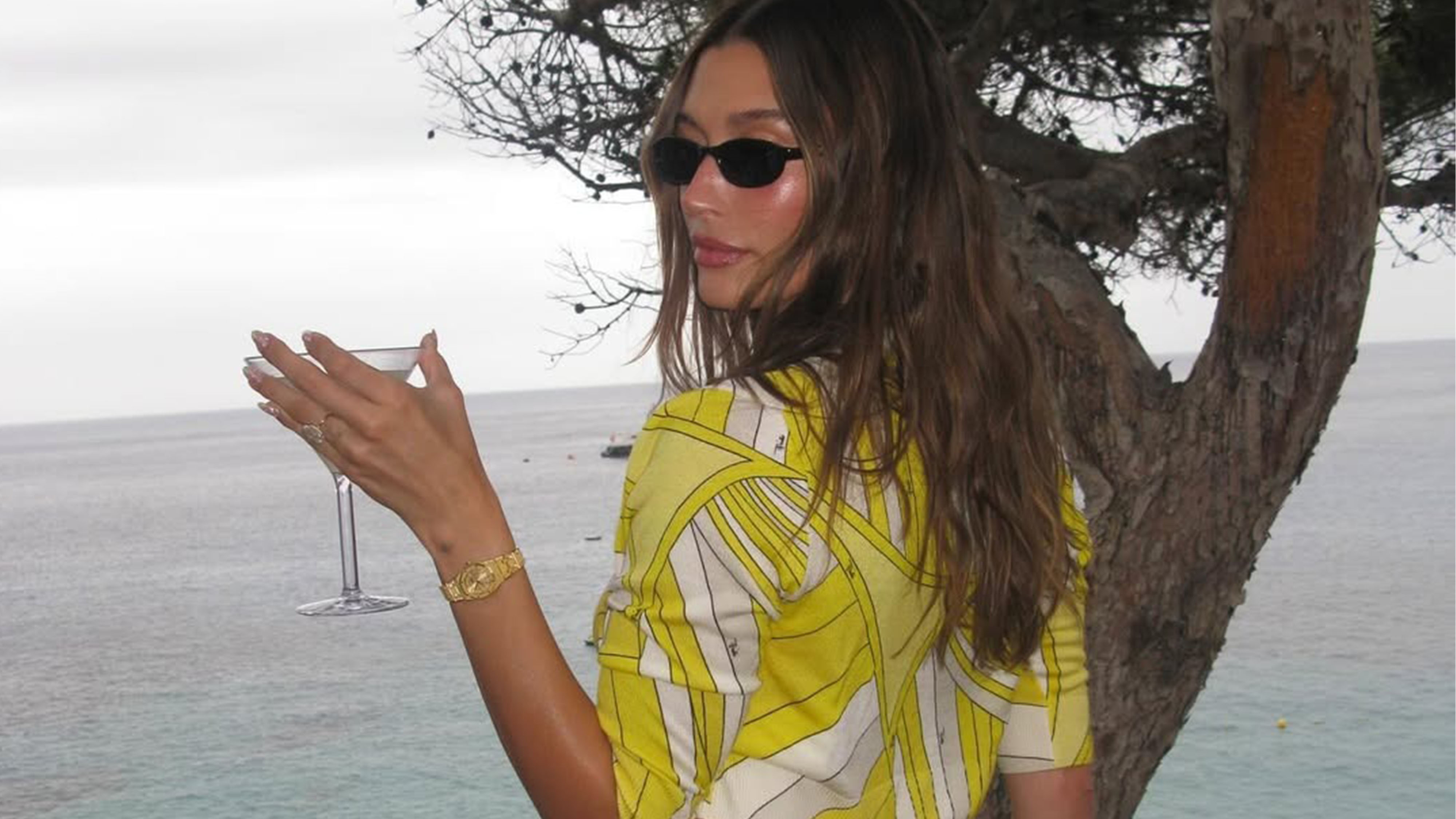 Hailey Bieber wearing Pucci