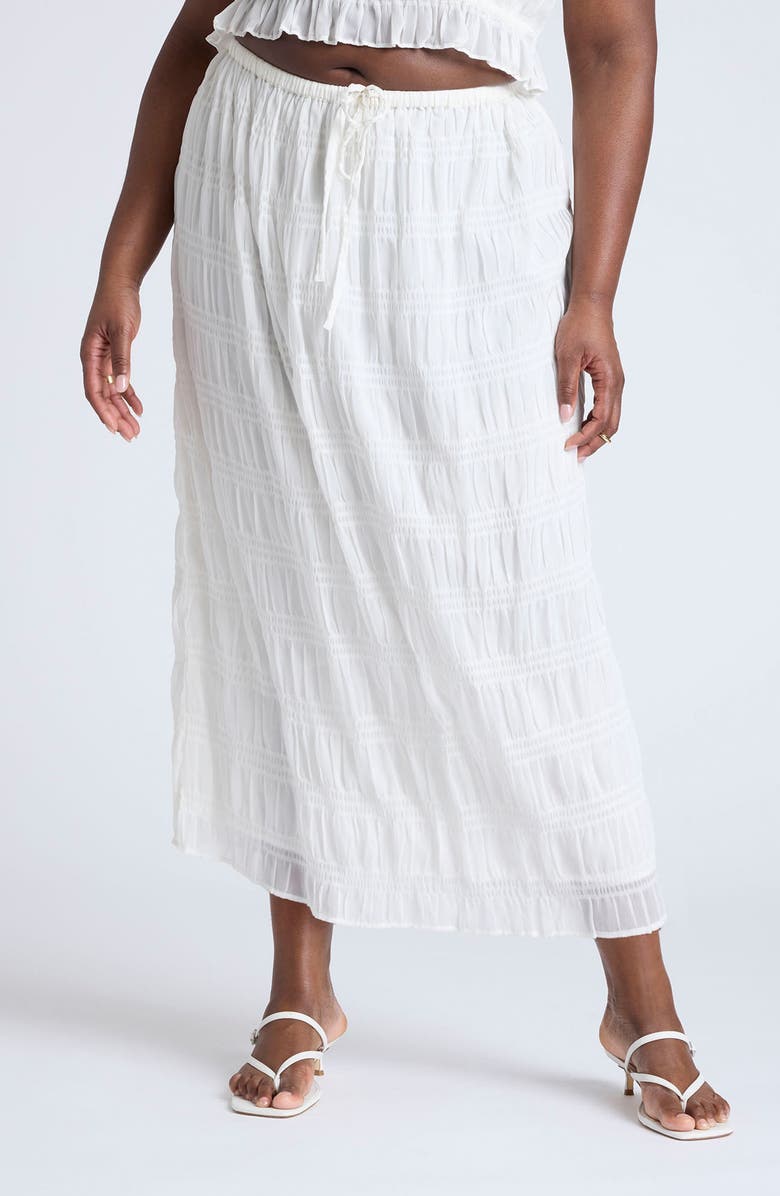 Shirred Maxi Skirt