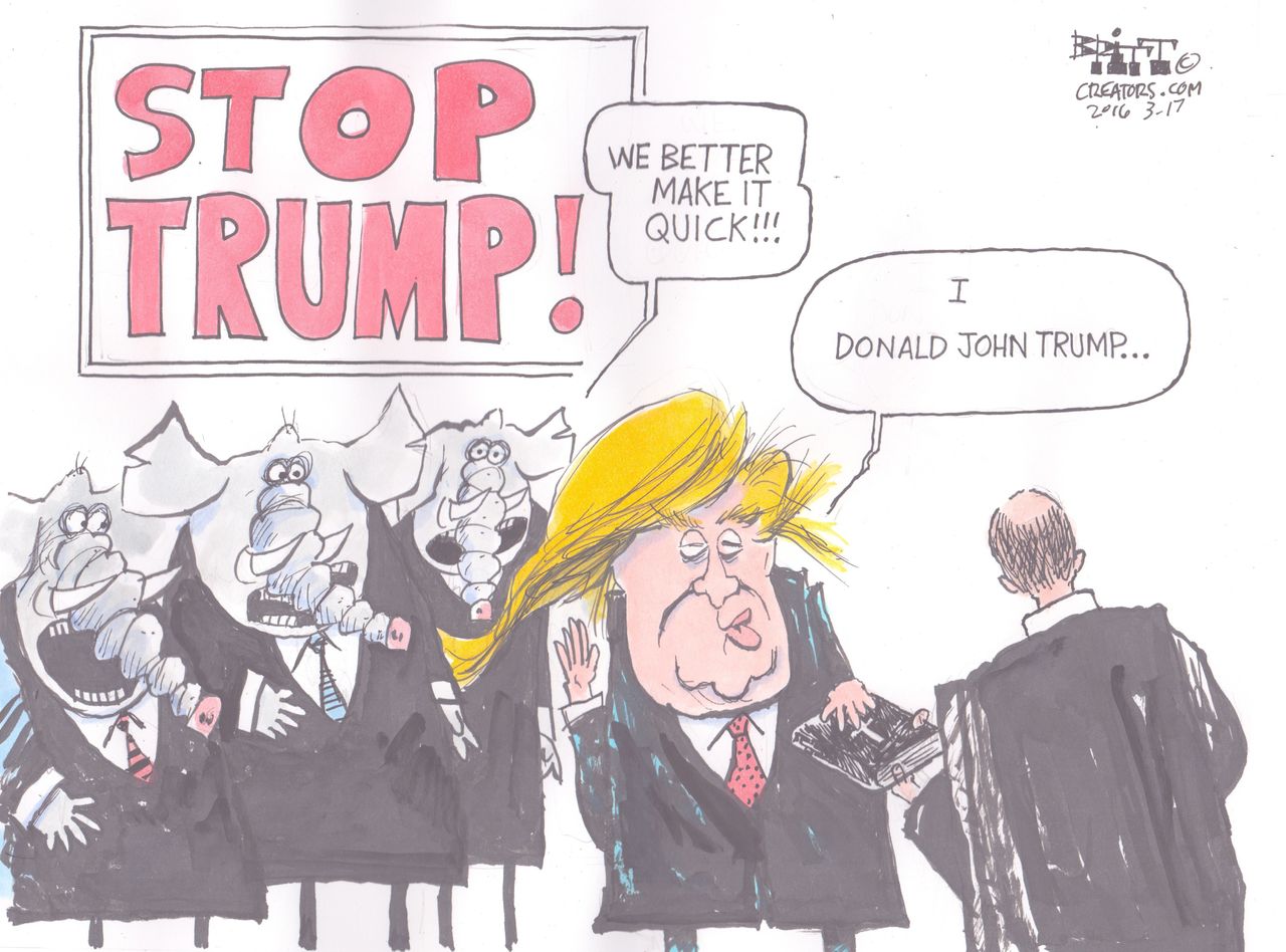 Political cartoon U.S. Donald Trump