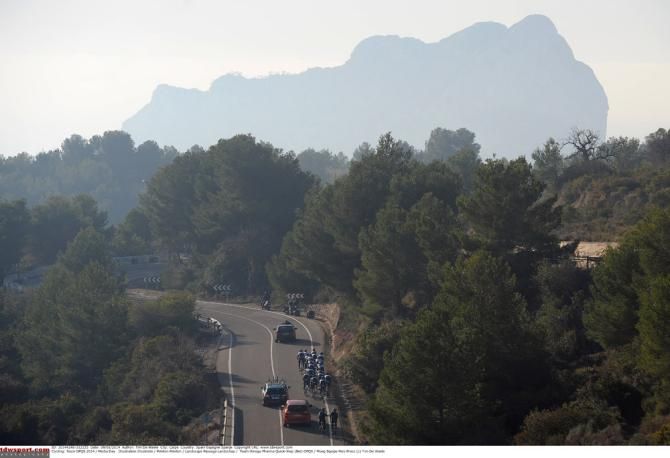 Omega Pharma-QuickStep team members on a training ride during their camp in Calpe