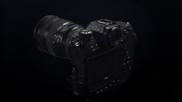 An animation showing the Nikon Z9 camera's imaging pipeline