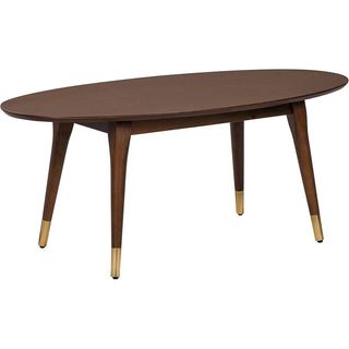 Clemintine Elle Decor Mid-Century Modern Oval Coffee Table