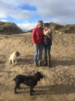 Loraine and Alice on the beach