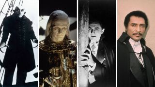 Various shots from different Dracula films