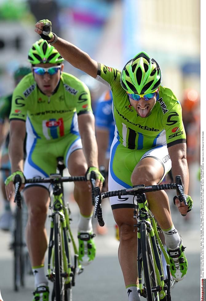 Peter Sagan attempted to give the stage to Oscar Gatto, but was declared winner in the photo finish