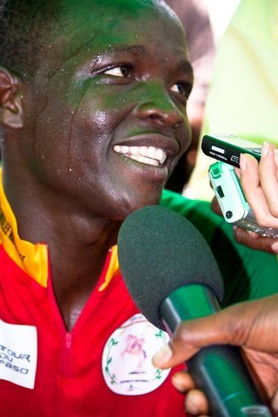 Nikieme glows in the press spotlight after the biggest victory of his young career.