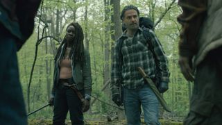 Rick and Michonne in The Walking Dead: The Ones Who Live