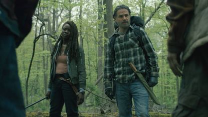 Rick and Michonne in The Walking Dead: The Ones Who Live