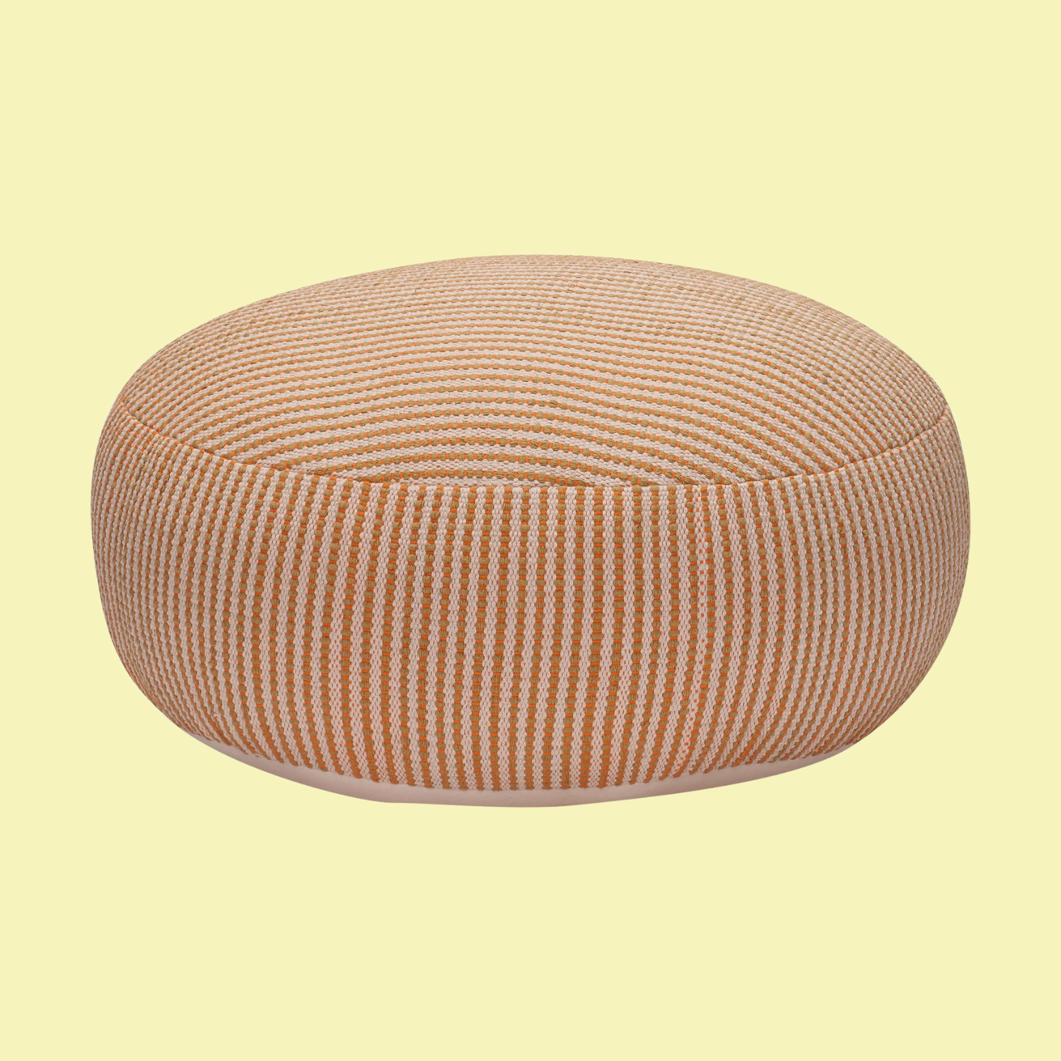 A striped floor cushion