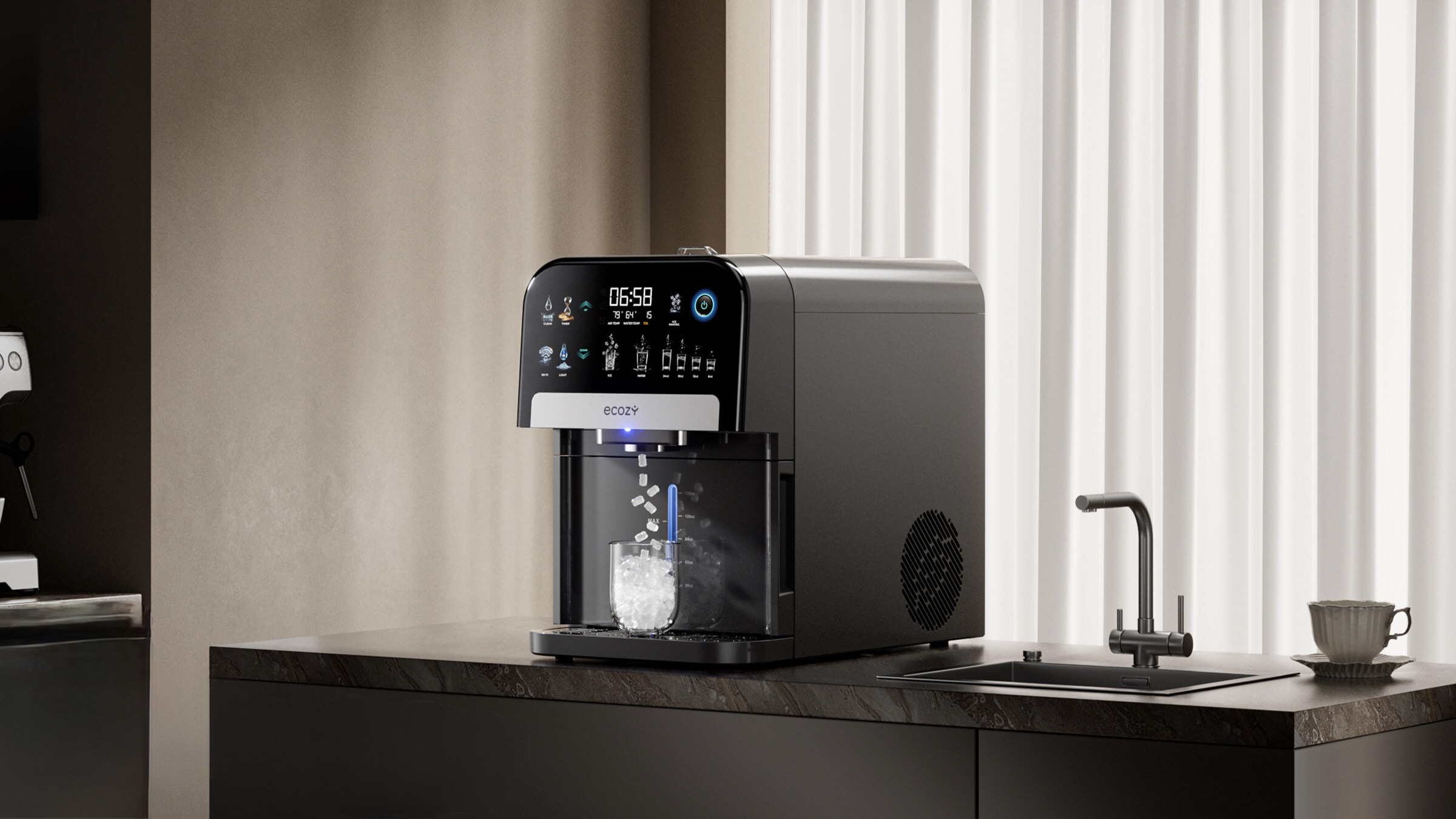 Ecozy Ice Maker with Water Dispenser