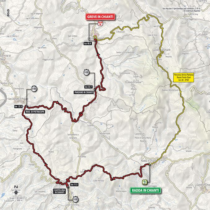 Giro d'Italia 2016: stage 9 map