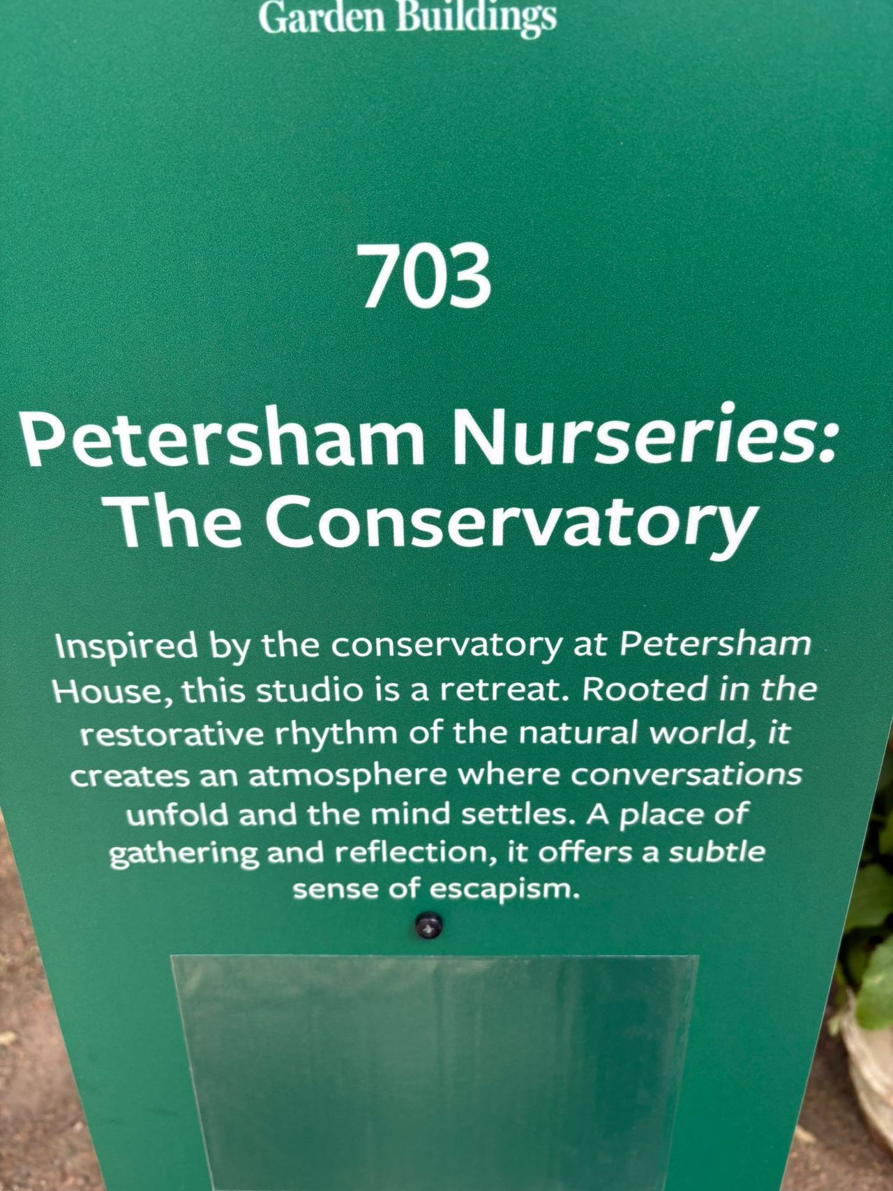 view of the interior of Petersham Nurseries stand at RHS Chelsea