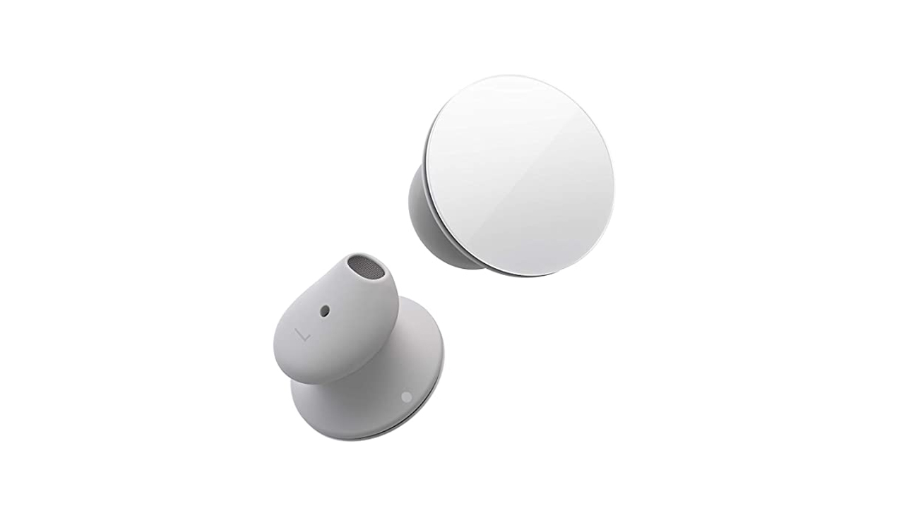 the microsoft surface earbuds true wireless earbuds in white