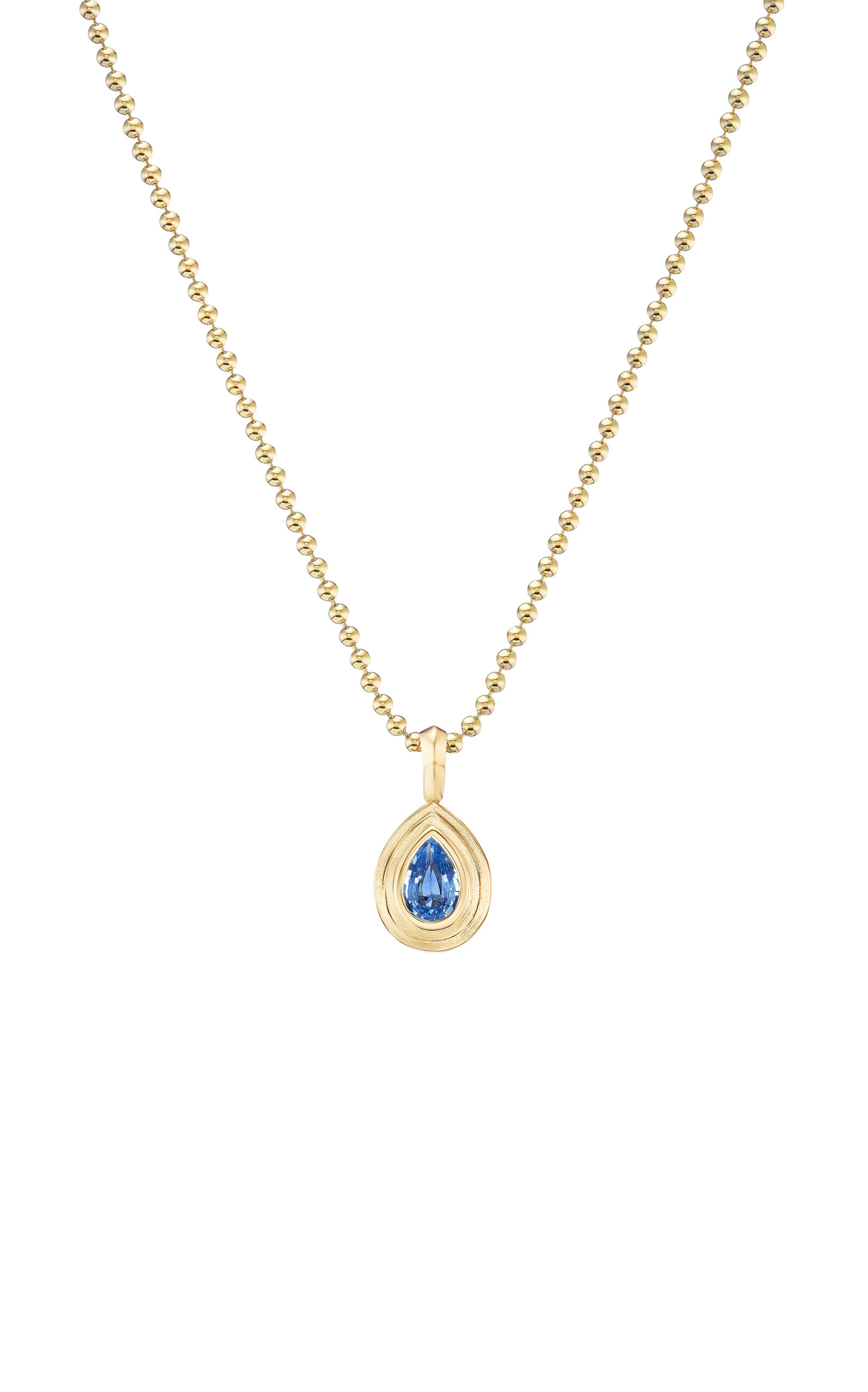 14k Yellow Gold Sapphire Necklace