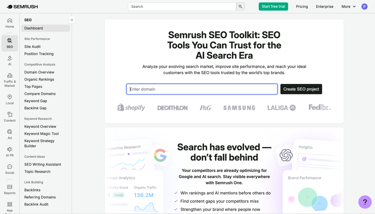 semrush seo toolkit