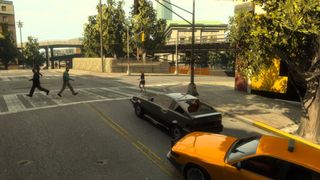 A screenshot from a path-traced GTA VI RTX Remix