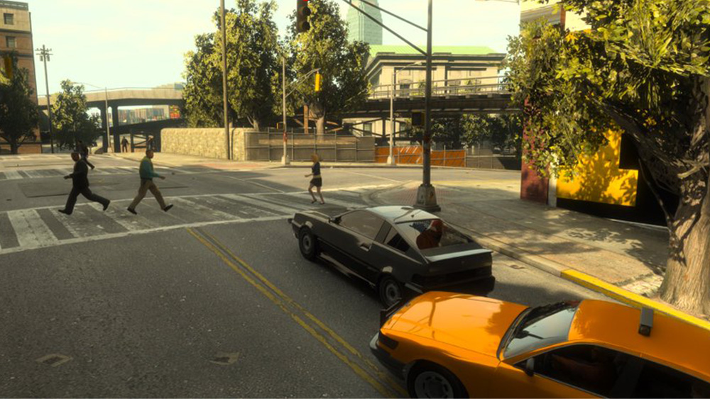 A screenshot from a path-traced GTA VI RTX Remix