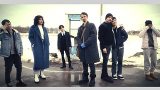 Seven of the eight Hargreeves children react differently to their photograph being taken in The Umbrella Academy season 4