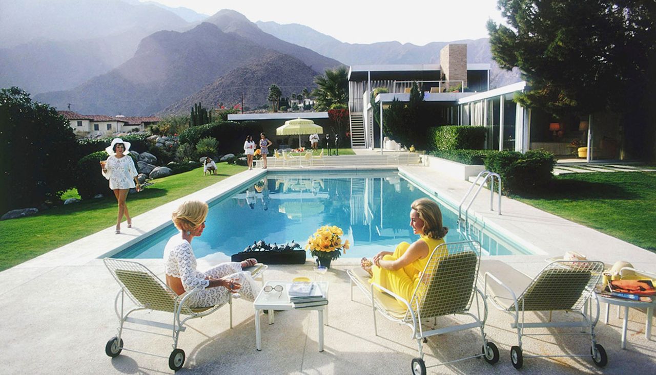 print of Slim Aarons poolside gossip